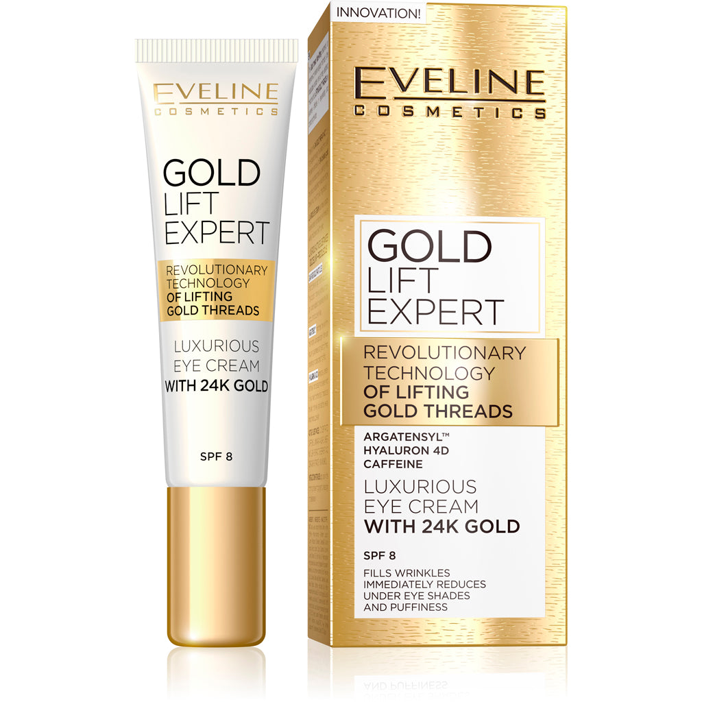 Gold Lift Expert Luxurious Eye Cream with 24K Gold eveline-cosmetics.myshopify.com