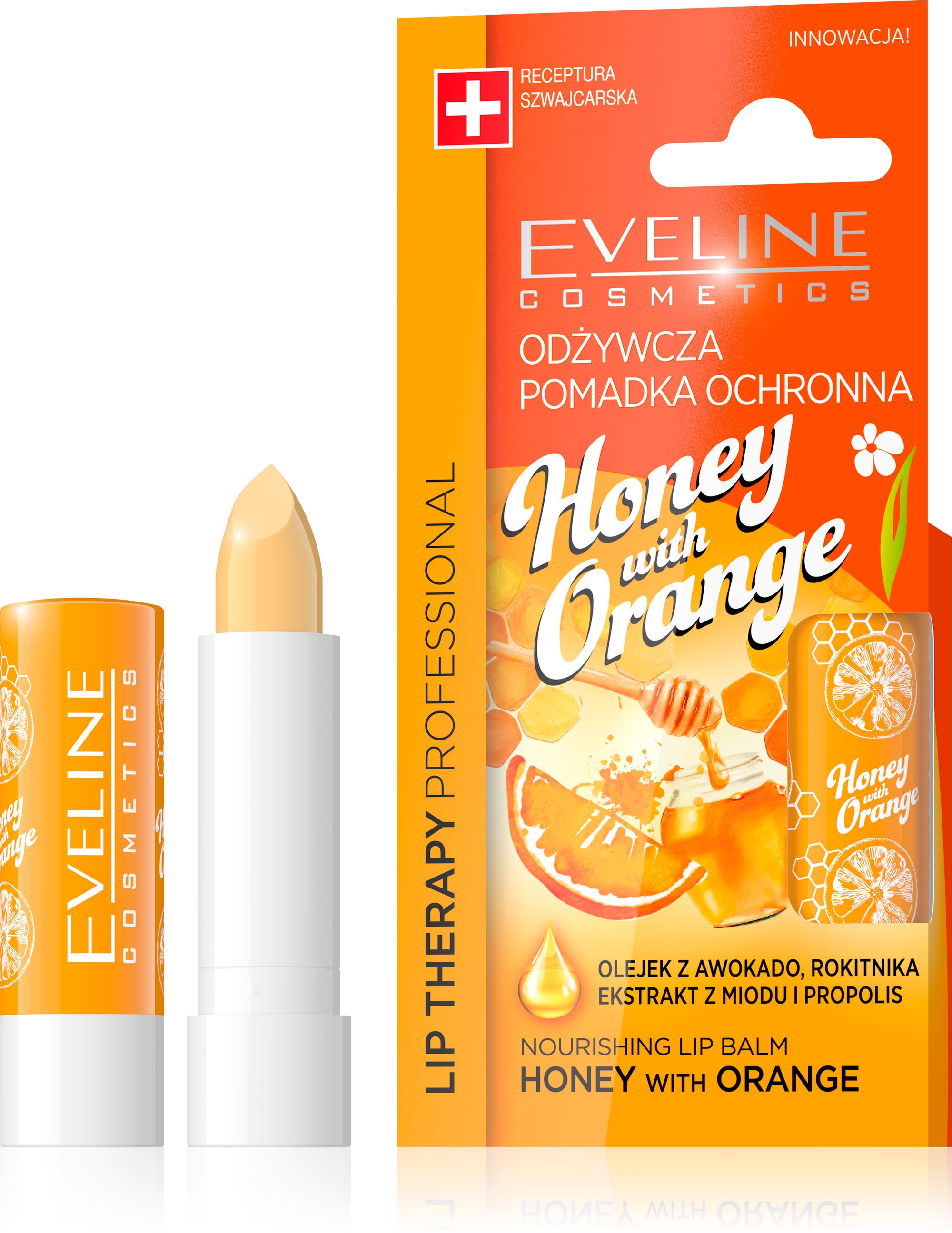 Nourishing Lip Balm Honey with Orange eveline-cosmetics.myshopify.com
