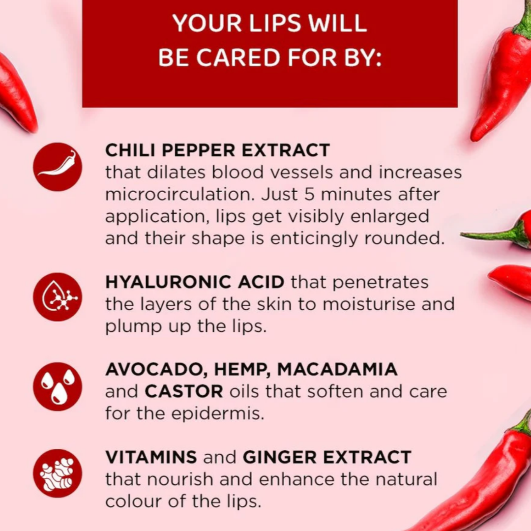 OH! MY LIPS – Plumping Lip Gloss with Hyaluronic Acid & Chili