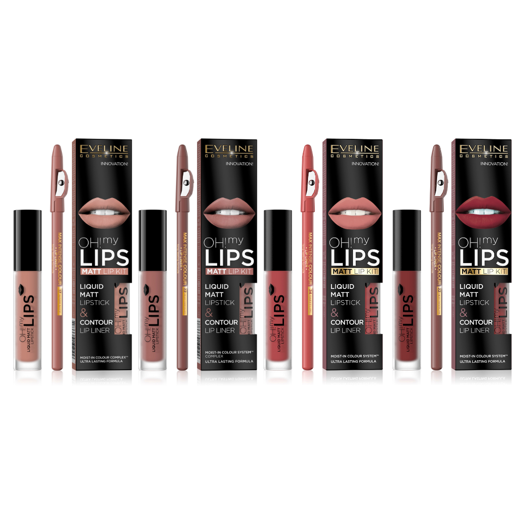 OH! my LIPS Matt Lip Kit Liquid Matt Lipstick & Contour Lip Liner