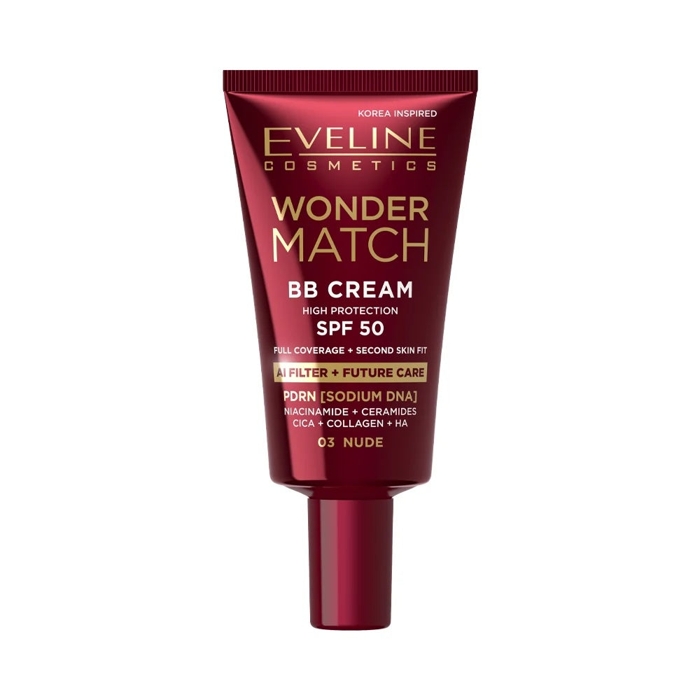 Wonder Match BB Cream SPF 50 – High Protection, Buildable Full Coverage, Natural Satin Finish