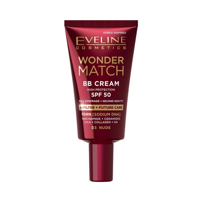 Wonder Match BB Cream SPF 50 – High Protection, Buildable Full Coverage, Natural Satin Finish