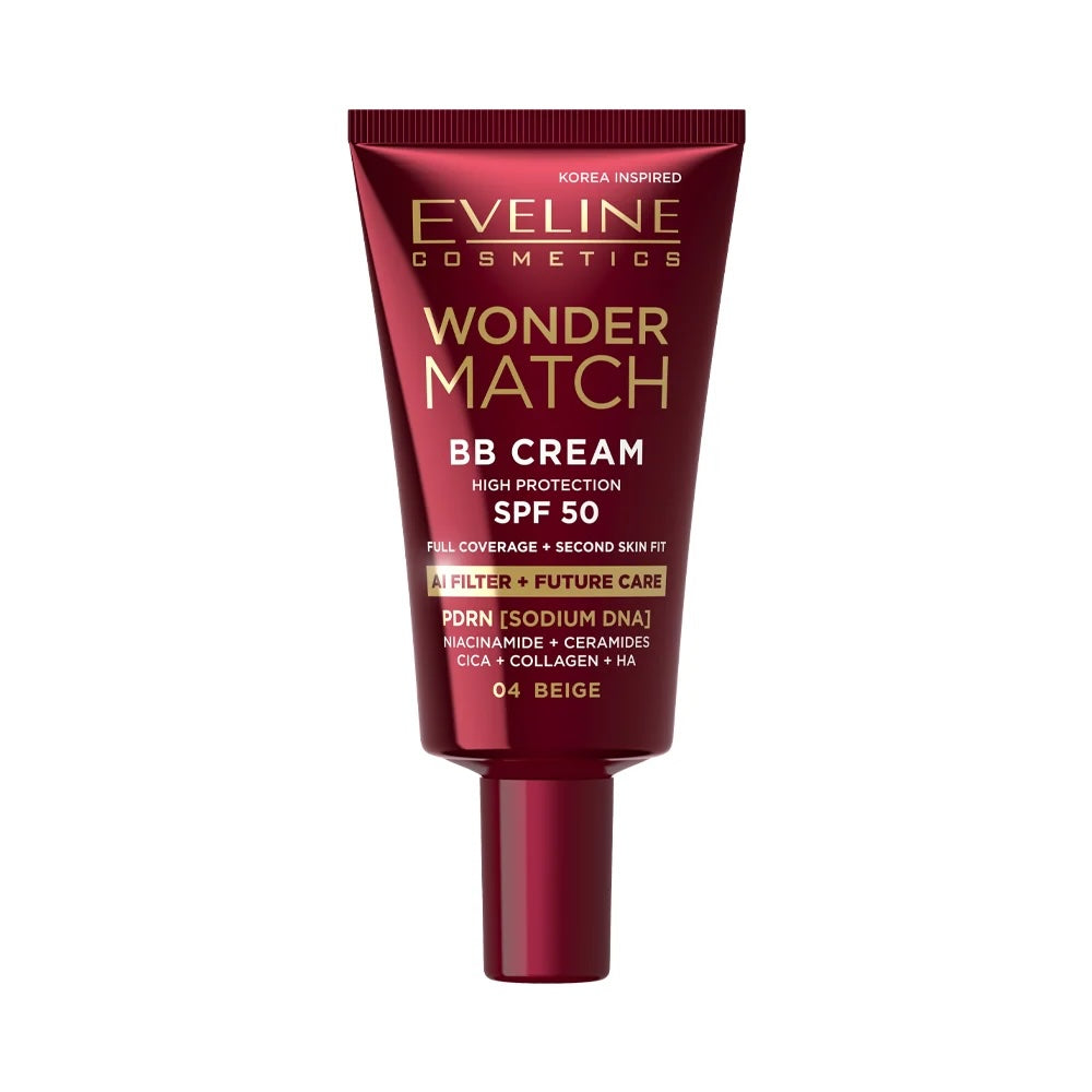 Wonder Match BB Cream SPF 50 – High Protection, Buildable Full Coverage, Natural Satin Finish