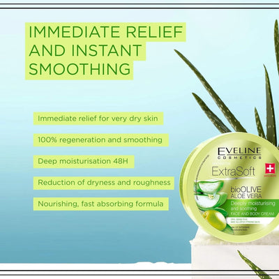 Extra Soft Moisturizing Face & Body Cream with Olive & Aloe Vera