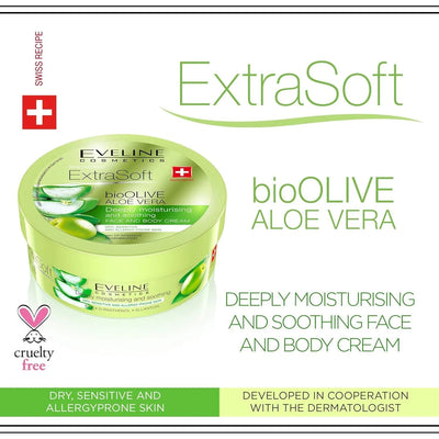 Extra Soft Moisturizing Face & Body Cream with Olive & Aloe Vera