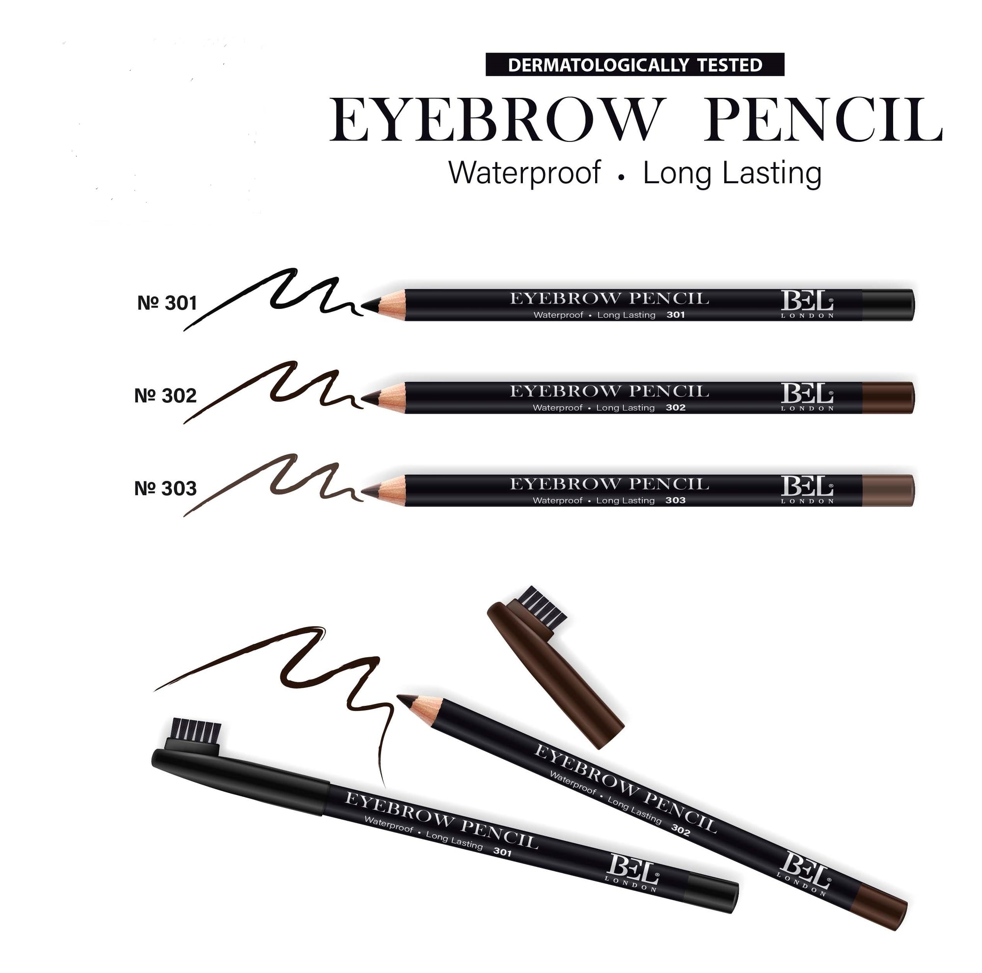 BEL London Long Lasting Waterproof Eyebrow Pencil