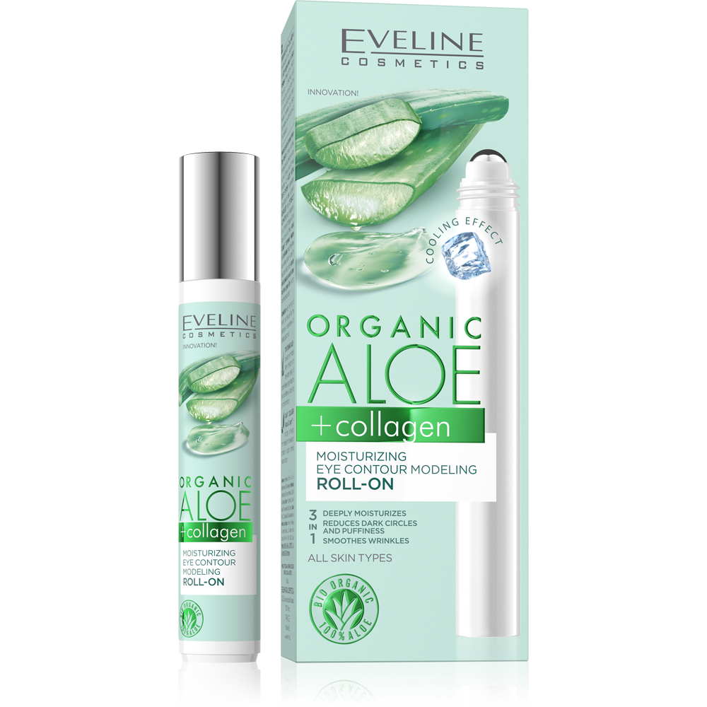 Organic Aloe + Collagen Moisturizing Roll-on Modeling Eye Contour