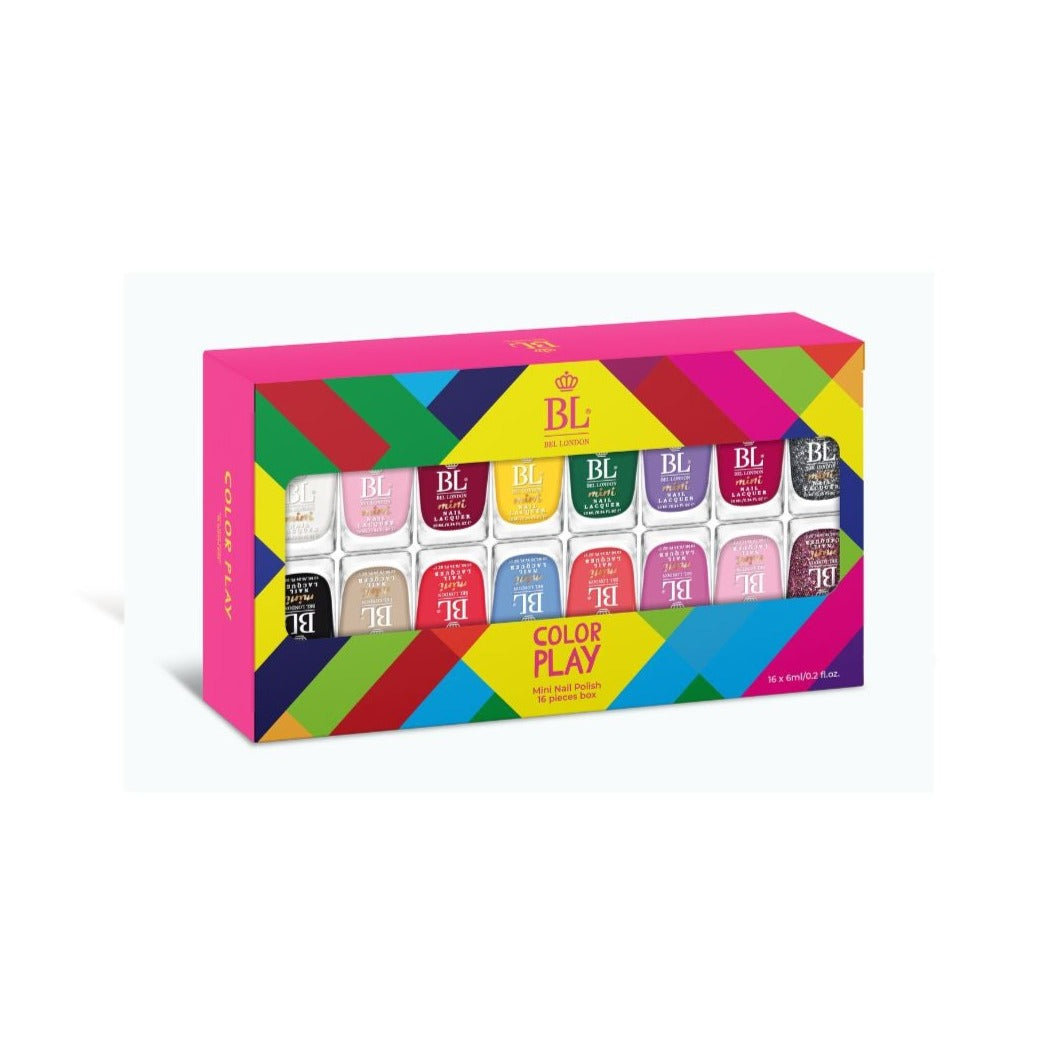 BEL London "Color Play" 16 Pack Nail Lacquers Gift Box