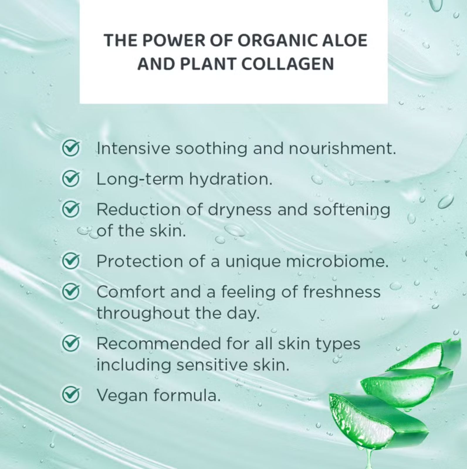 Organic Aloe+Collagen Moisturizing and Soothing Face Cream-Gel