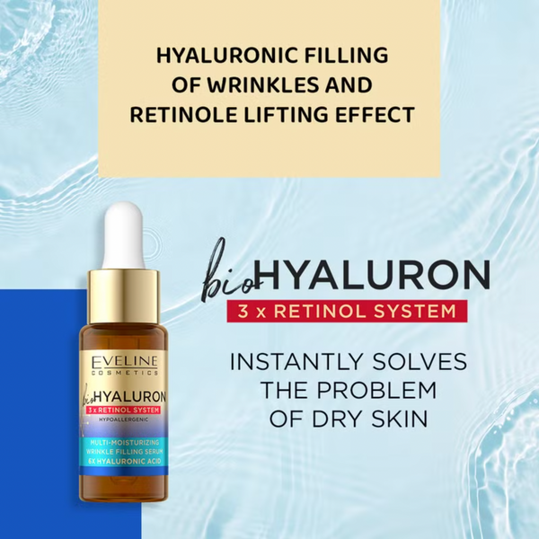 Bio Hyaluron 3X Retinol System Multi-moisturizing Wrinkle Filling Seru