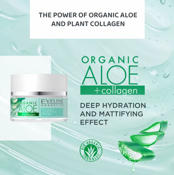 Organic Aloe+Collagen Moisturizing and Matting Face Gel