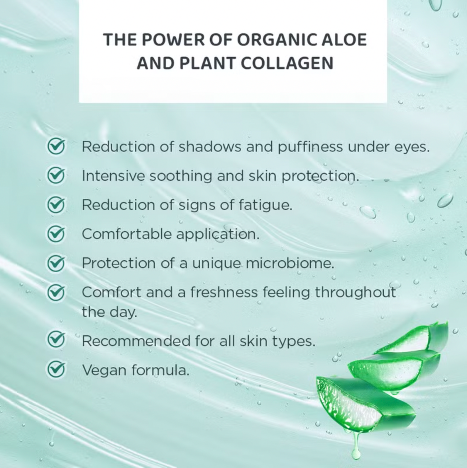 aloe vera plant for eyes Organic Aloe + Collagen Moisturizing Roll-on Modeling Eye Contour