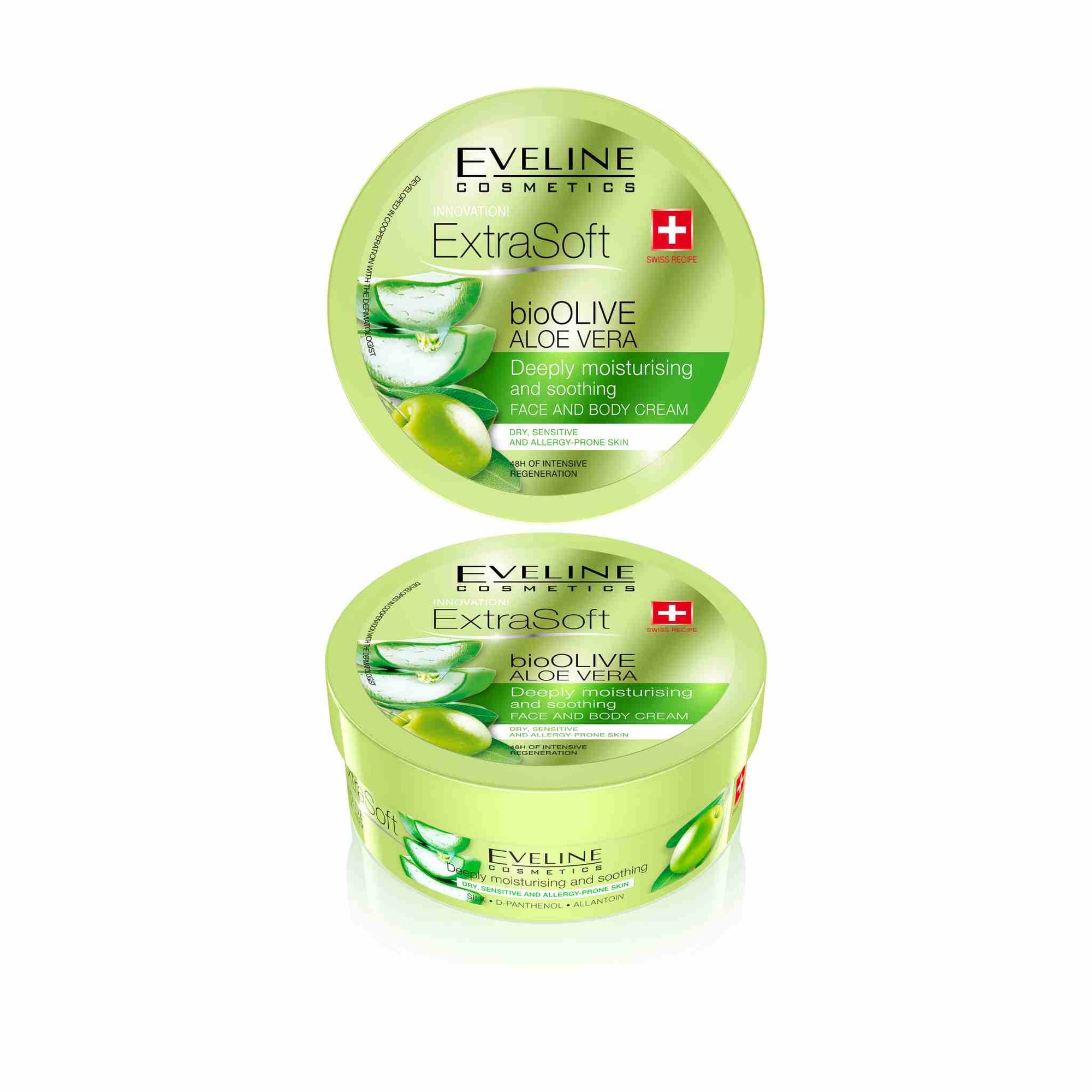 Extra Soft bio Olive Aloe Vera Deeply Moisturizing and Smoothing Face and Body Cream