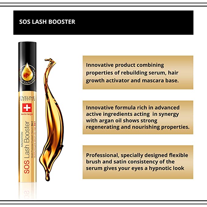 SOS Lash Booster Multi-Purpose Eyelash Serum with Argan Oil