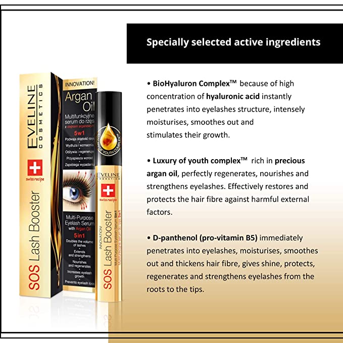 SOS Lash Booster Multi-Purpose Eyelash Serum with Argan Oil