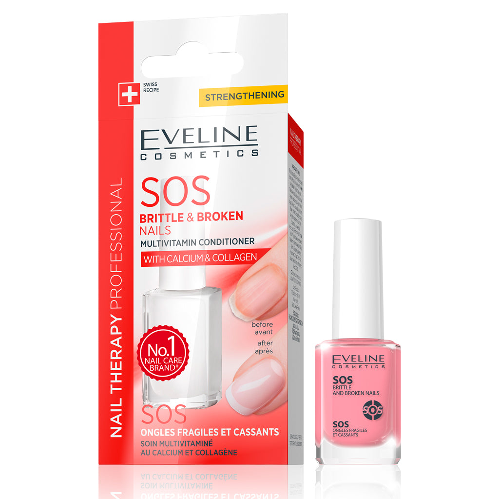 Eveline Nail Therapy SOS Nail Conditioner With Calcium and Collagen 12 –  Lilly Cosmetics & Drugstore