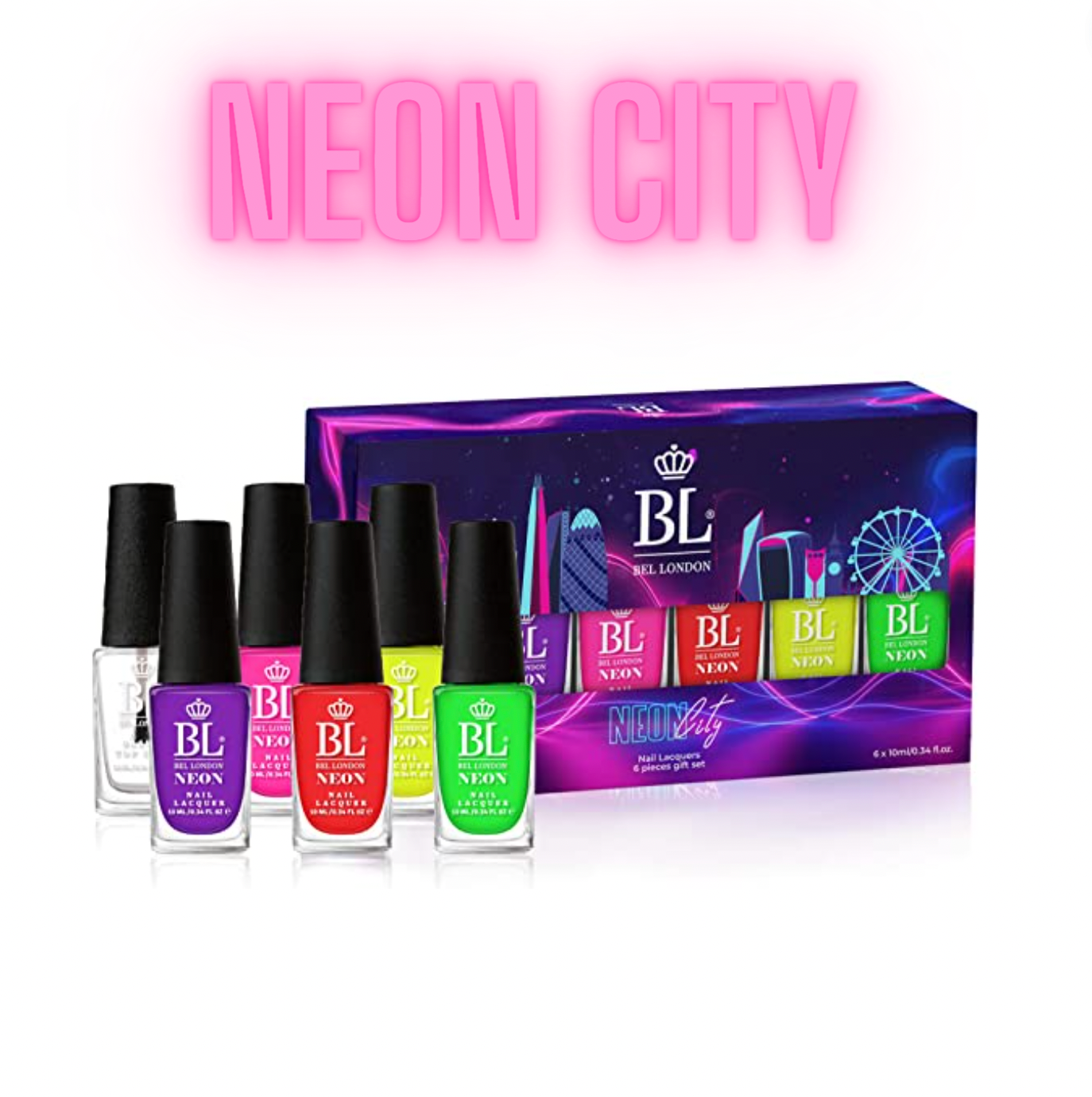 BEL London  Neon City  Nail Set - 6 Pack Nail Polish Set